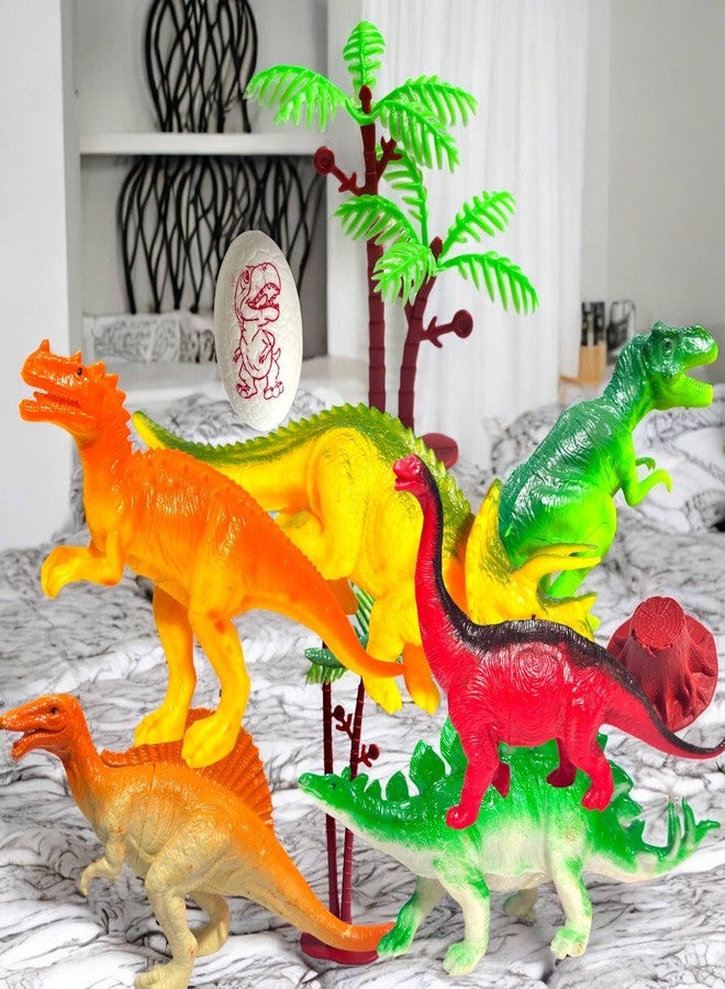 Munmoll Big Dinosaur Toys for Toddlers, 6 Piece Soft Dinosaur Figures with Plant and Egg Educational Realistic Toys for Boys and Girls Gift Realistic Dinosaur Animal Action Figure for Kids - Image 4